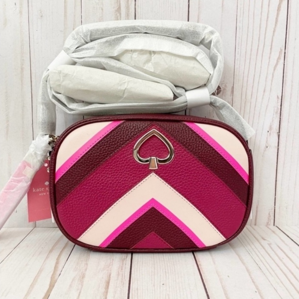 NWT Kate Spade Kourtney Chevron Pink Multi - Picture 4 of 5